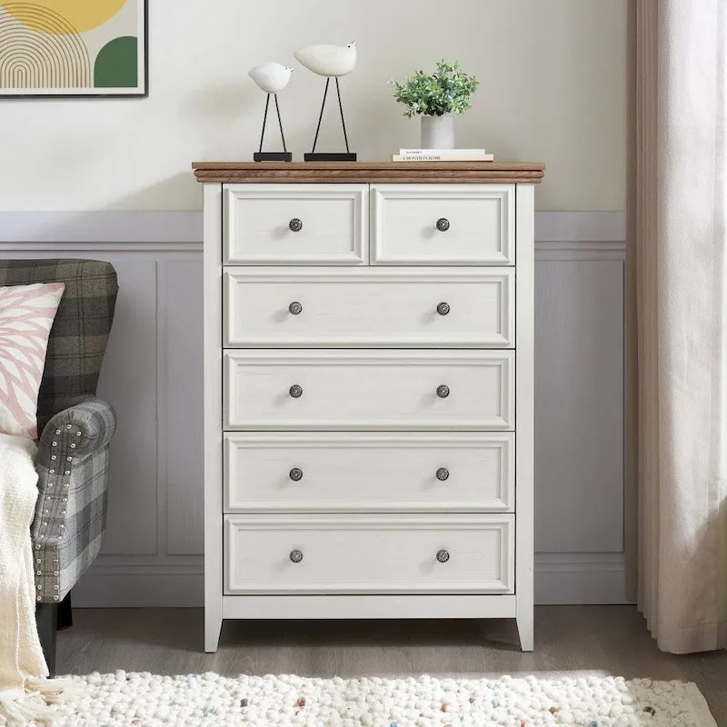 Commode moderne à 6 tiroirs, Organisateur de placard à 6 tiroirs - 31,50 * 15,75 * 44,29