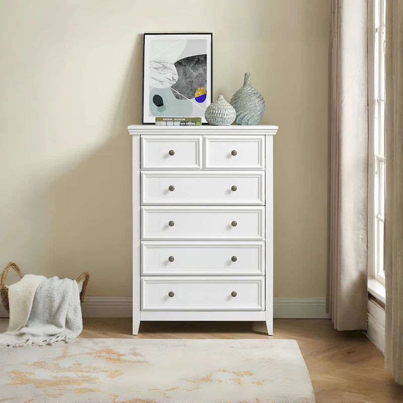 Commode moderne à 6 tiroirs, Organisateur de placard à 6 tiroirs - 31,50 * 15,75 * 44,29