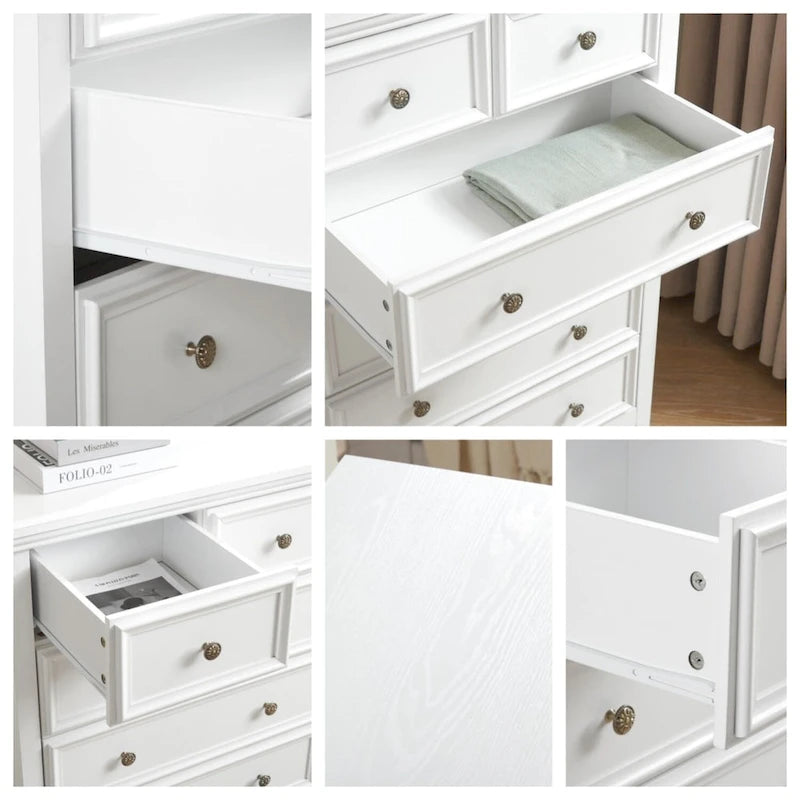 Commode moderne à 6 tiroirs, Organisateur de placard à 6 tiroirs - 31,50 * 15,75 * 44,29