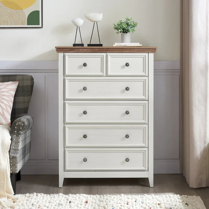 Commode moderne à 6 tiroirs, Organisateur de placard à 6 tiroirs - 31,50 * 15,75 * 44,29