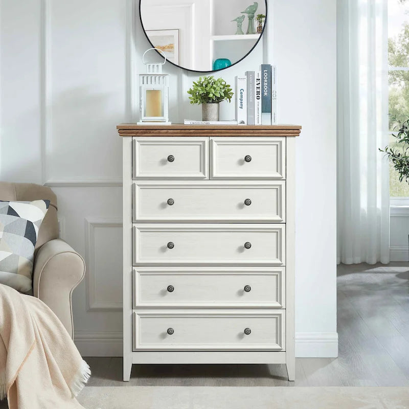 Commode moderne à 6 tiroirs, Organisateur de placard à 6 tiroirs - 31,50 * 15,75 * 44,29