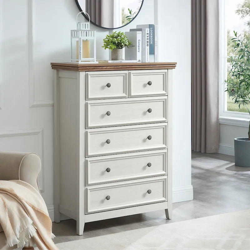 Commode moderne à 6 tiroirs, Organisateur de placard à 6 tiroirs - 31,50 * 15,75 * 44,29