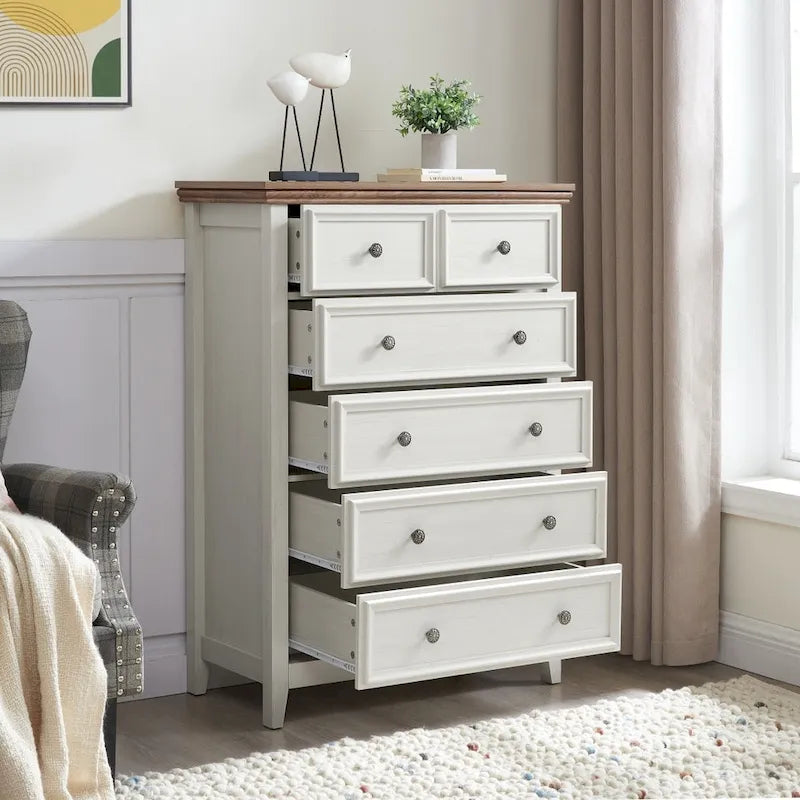 Commode moderne à 6 tiroirs, Organisateur de placard à 6 tiroirs - 31,50 * 15,75 * 44,29