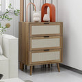 Commode 3 tiroirs en rotin pour chambre à coucher ou salon