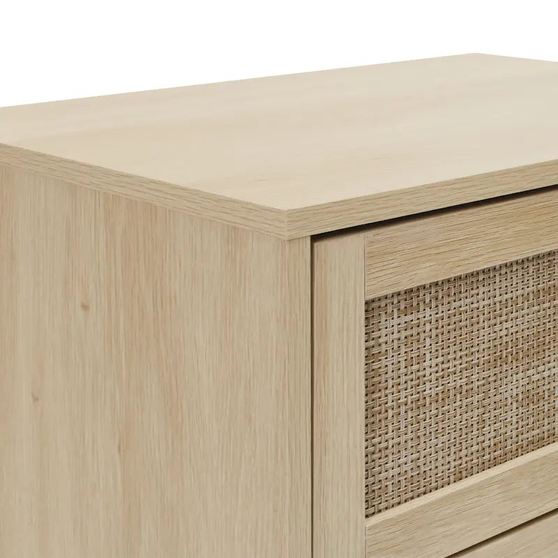 Commode 3 tiroirs en rotin pour chambre à coucher ou salon