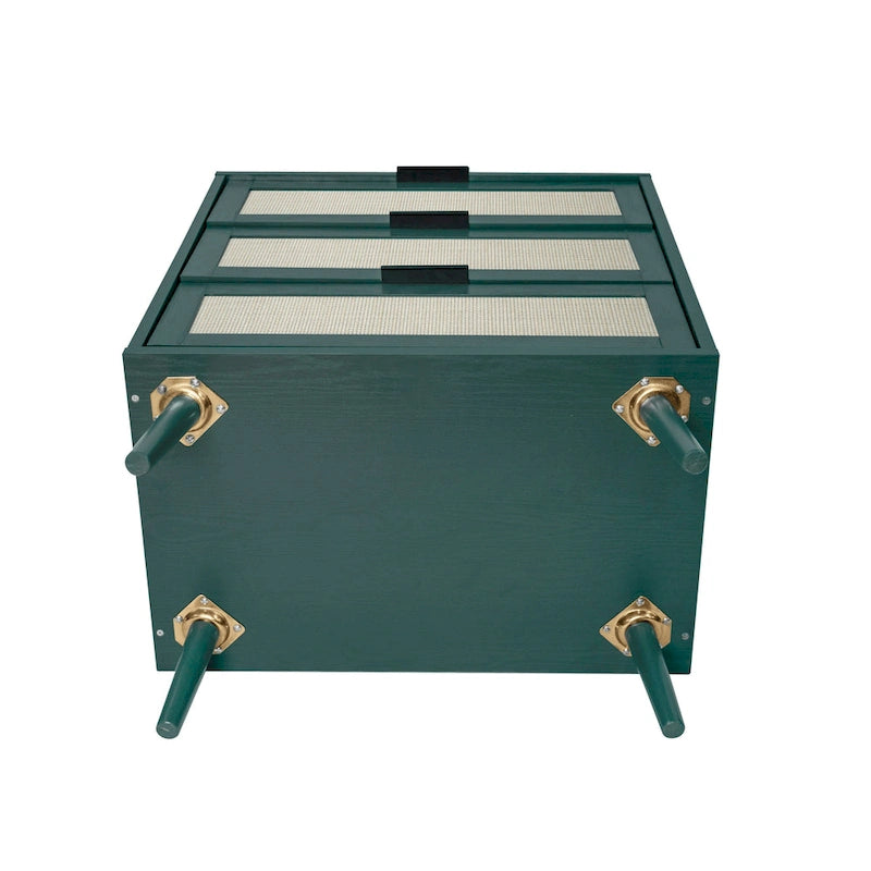 Commode 3 tiroirs en rotin pour chambre à coucher ou salon