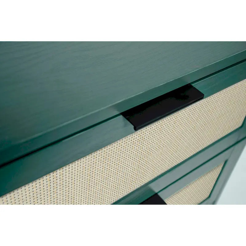 Commode 3 tiroirs en rotin pour chambre à coucher ou salon