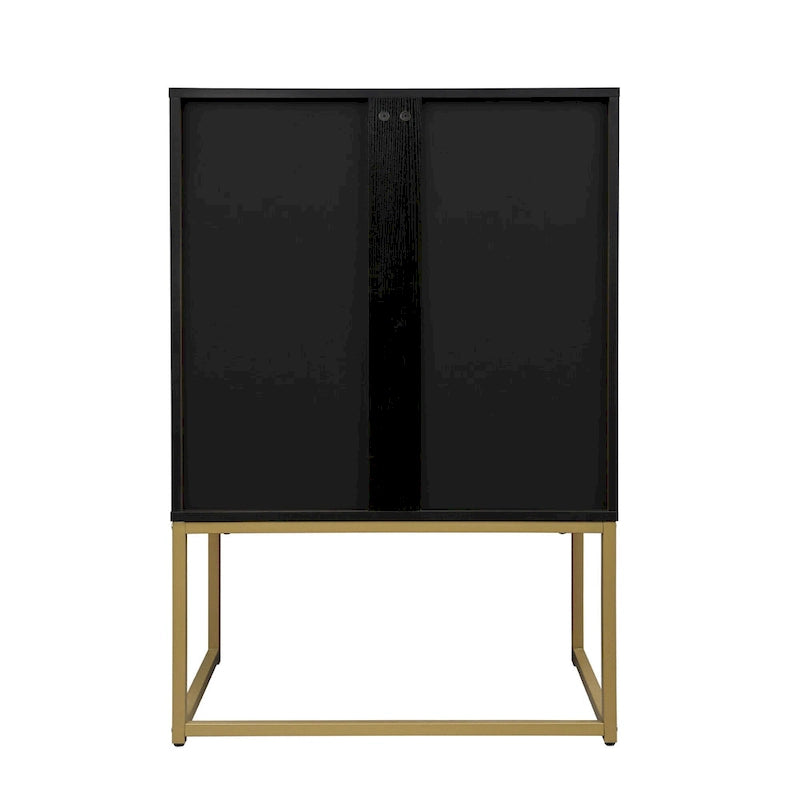 Armoire de rangement avec porte en rotin, étagère réglable, blanc, noyer, noir, marron