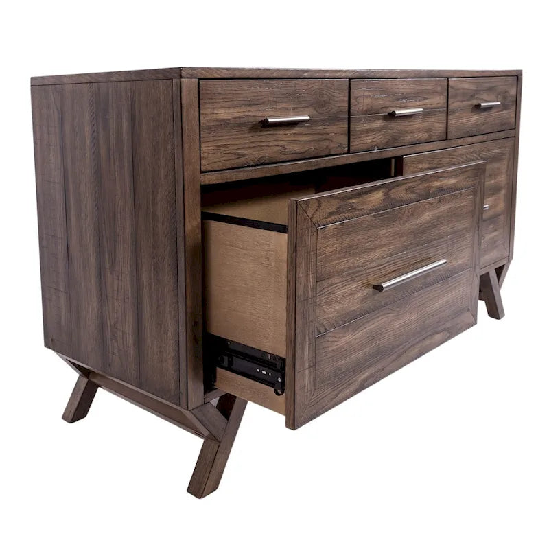 Crédence de bureau Lennox châtaigne vieillie