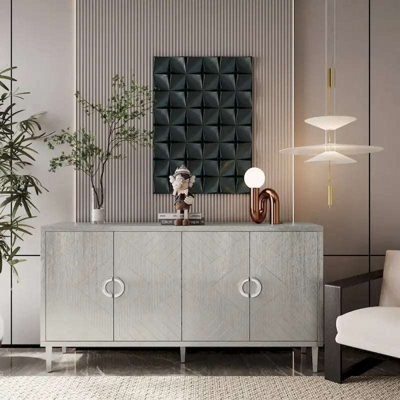 Meuble de rangement 4 portes en MDF