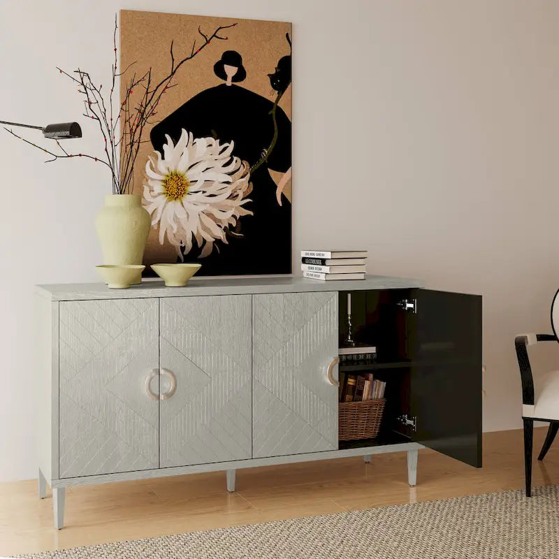 Meuble de rangement 4 portes en MDF
