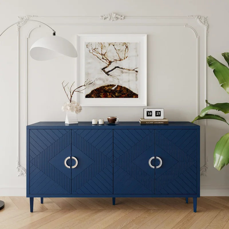 Meuble de rangement 4 portes en MDF