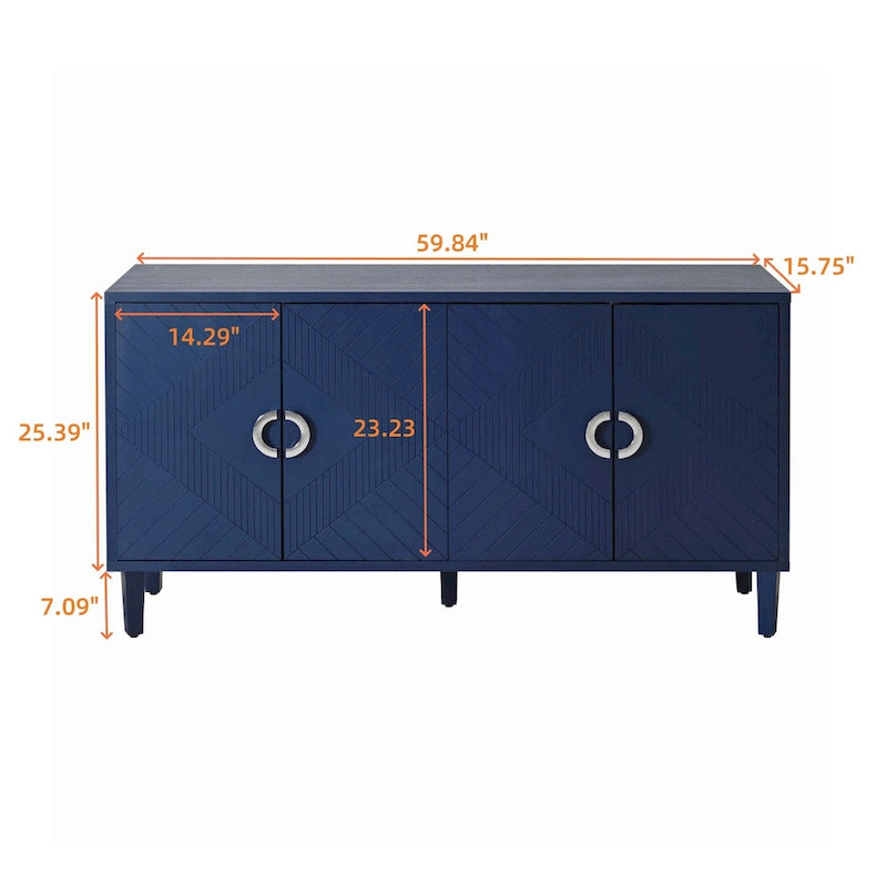 Meuble de rangement 4 portes en MDF