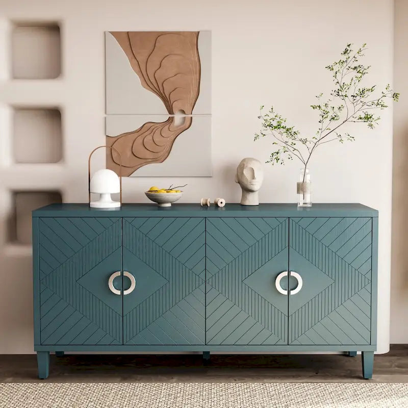 Meuble de rangement 4 portes en MDF