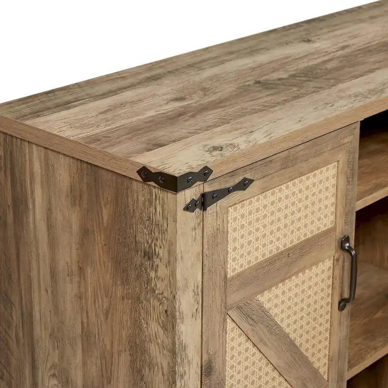 Meuble de rangement rustique avec portes coulissantes façon grange