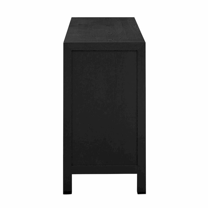 Bahut 4 portes Sunburst Radiating Line - Bleu marine/noir