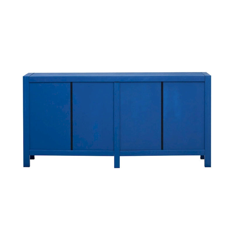 Bahut 4 portes Sunburst Radiating Line - Bleu marine/noir
