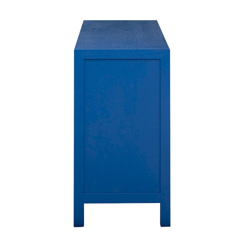 Bahut 4 portes Sunburst Radiating Line - Bleu marine/noir