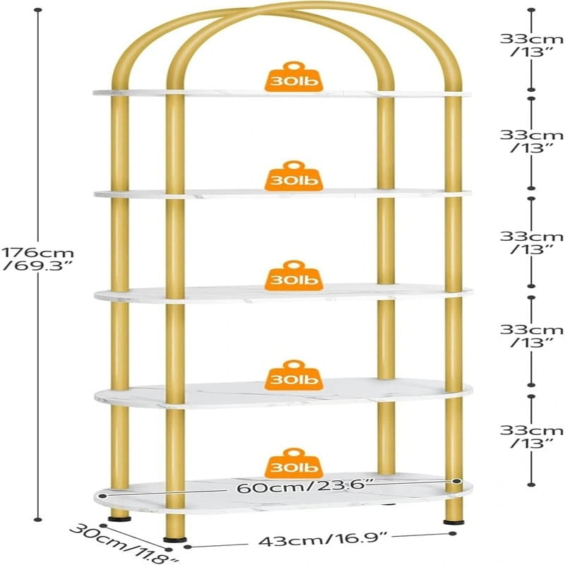 Étagère ouverte à 5 niveaux