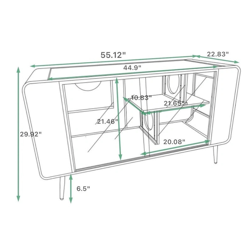 Grand meuble pour chat avec cadre en fer creux et portes coulissantes en verre Blanc