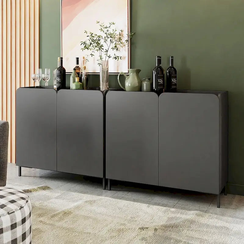 Meuble d'appoint Bogardus de style moderne Mid-Century par Manhattan Comfort