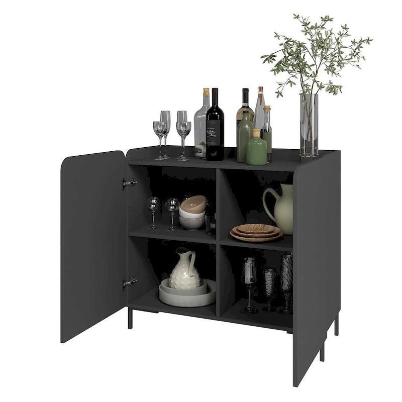 Meuble d'appoint Bogardus de style moderne Mid-Century par Manhattan Comfort