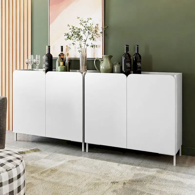 Meuble d'appoint Bogardus de style moderne Mid-Century par Manhattan Comfort