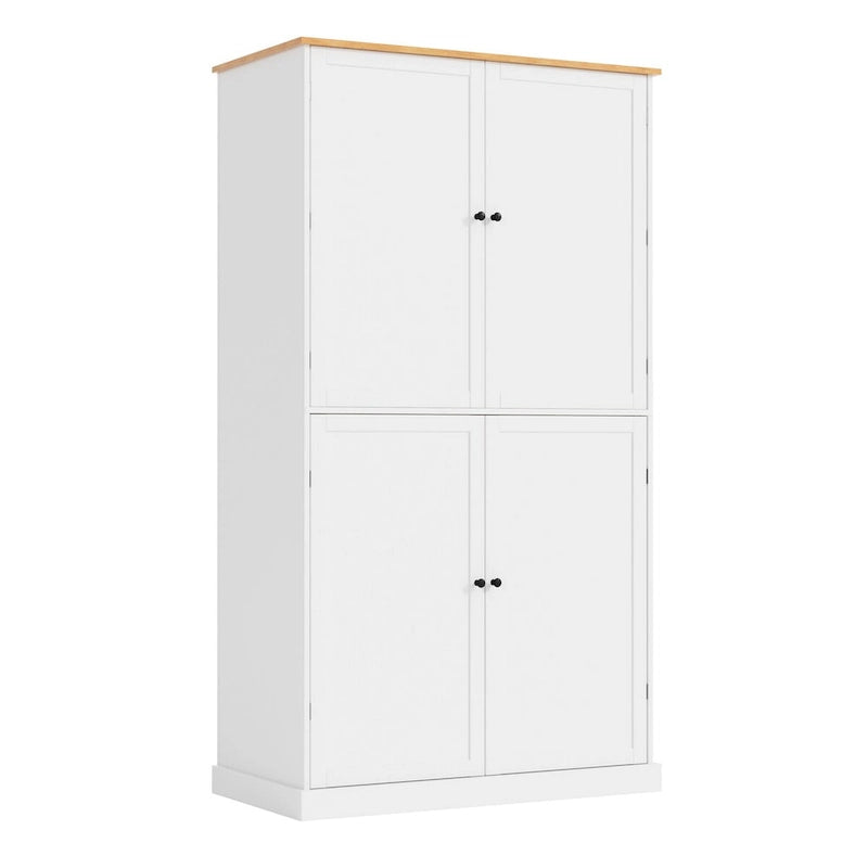 40,2x20x71,3 pouces Grand garde-manger de cuisine autoportant Grande armoire de rangement avec 2 tiroirs, 2 étagères de porte réglables à 8 niveaux