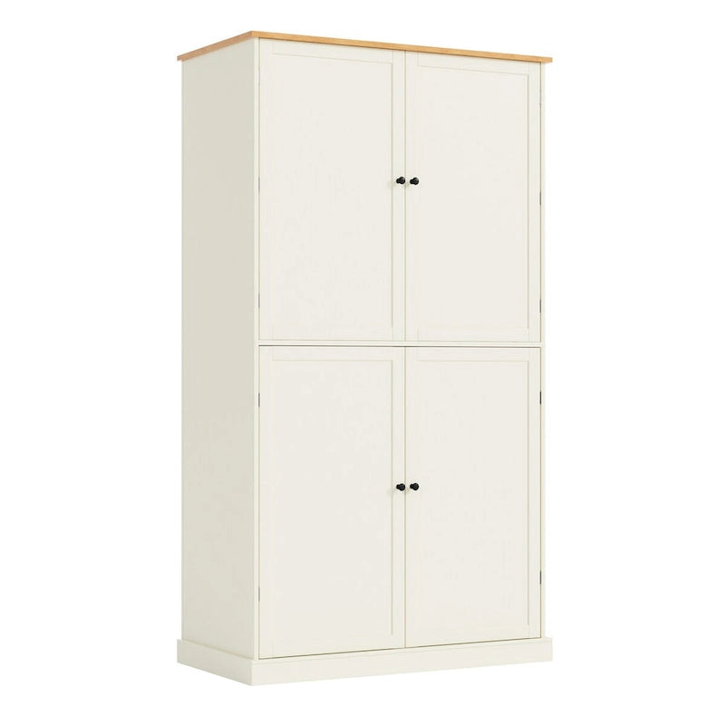 40,2x20x71,3 pouces Grand garde-manger de cuisine autoportant Grande armoire de rangement avec 2 tiroirs, 2 étagères de porte réglables à 8 niveaux