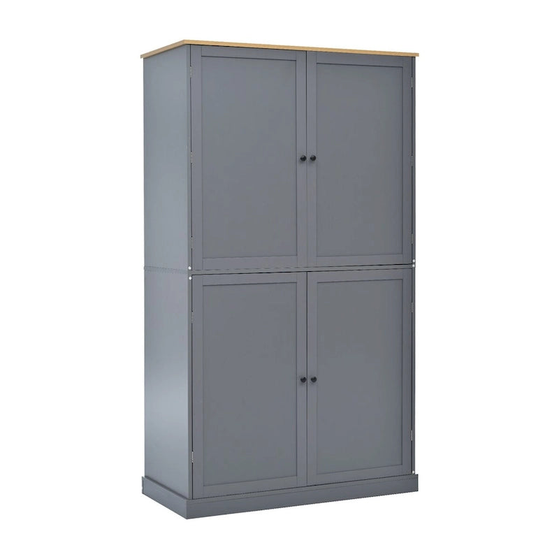 40,2x20x71,3 pouces Grand garde-manger de cuisine autoportant Grande armoire de rangement avec 2 tiroirs, 2 étagères de porte réglables à 8 niveaux