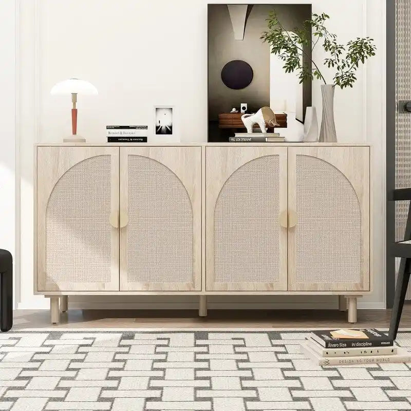 Armoire 4 portes, convient pour chambre à coucher, salon, bureau
