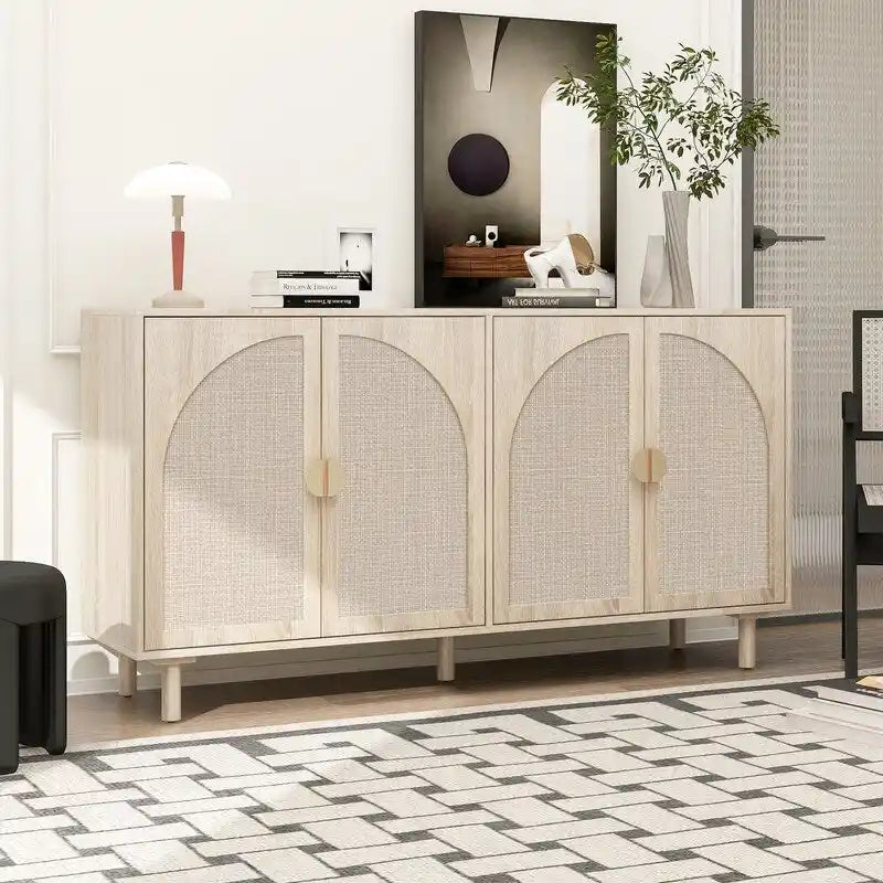 Armoire 4 portes, convient pour chambre à coucher, salon, bureau