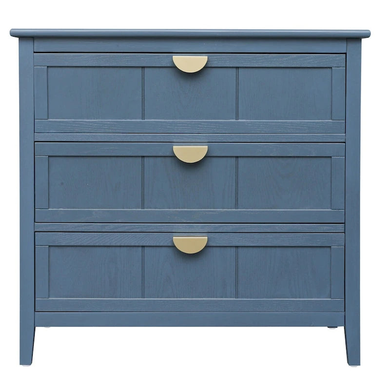 Commode 3 tiroirs, meuble américain, convient pour la chambre et l'entrée du salon