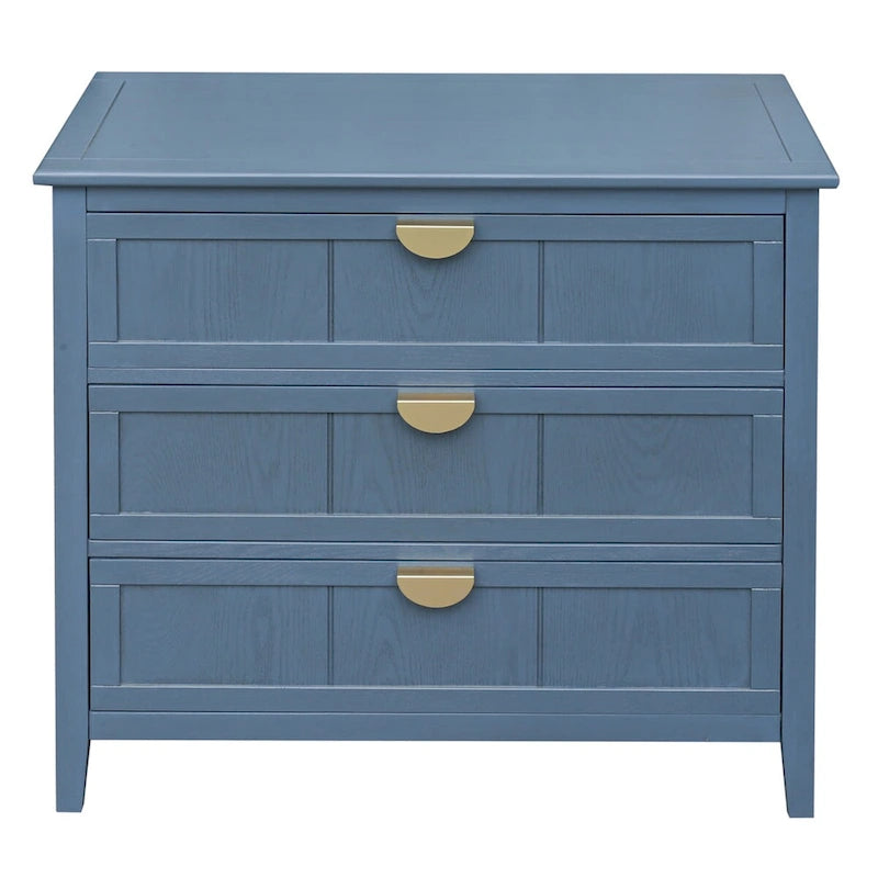 Commode 3 tiroirs, meuble américain, convient pour la chambre et l'entrée du salon