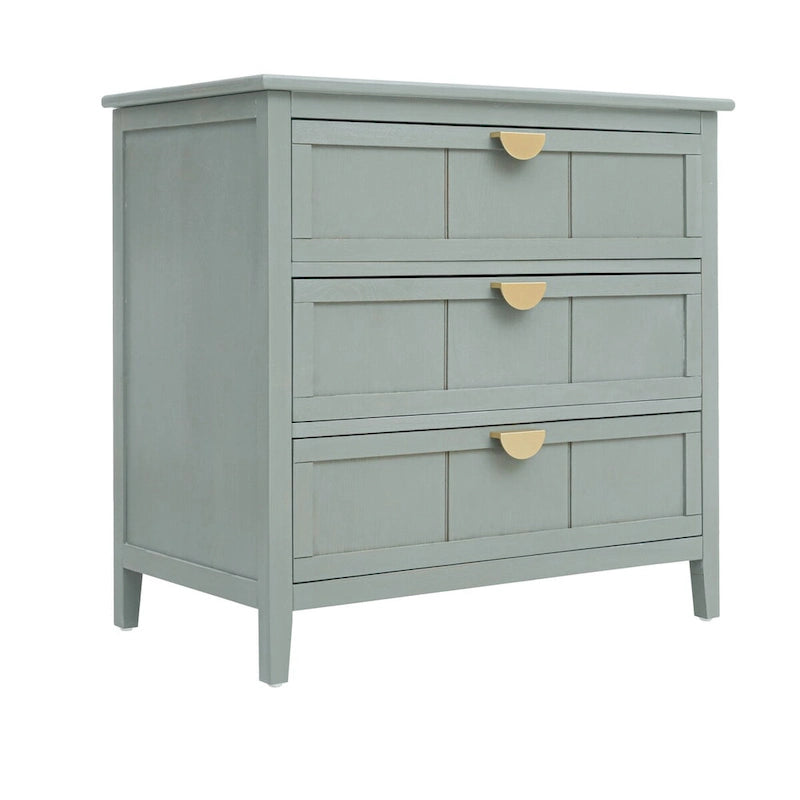Commode 3 tiroirs, meuble américain, convient pour la chambre et l'entrée du salon