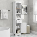 Meuble de rangement haut de salle de bain sur pied avec tiroir