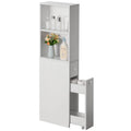 Meuble de rangement pour salle de bain, idéal comme rangement pour papier toilette, organisateur de produits féminins avec tiroir de rangement et étagère réglable