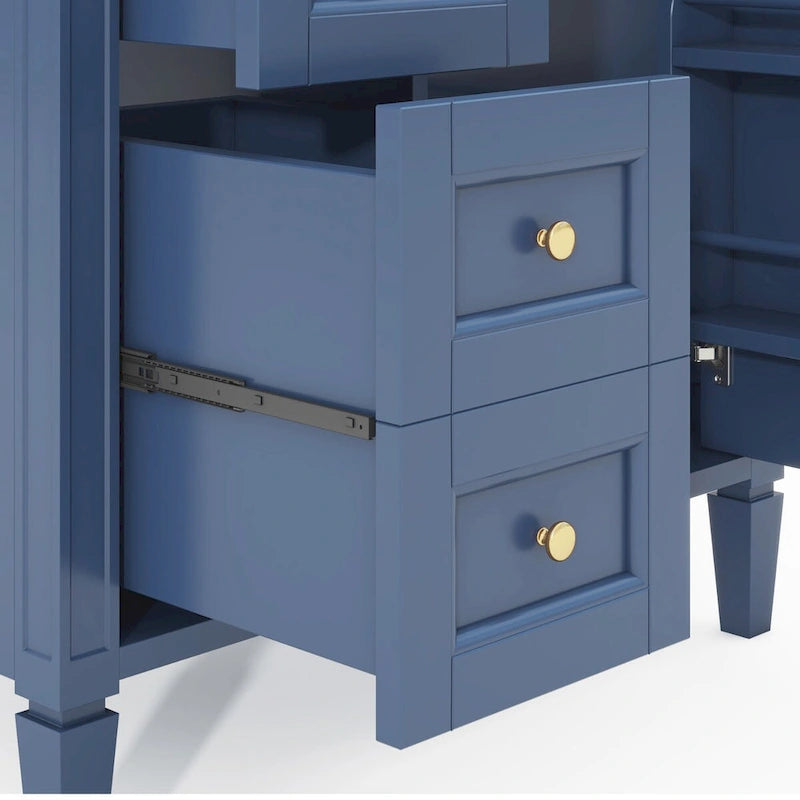 Meuble-lavabo avec vasque intégrée et tiroir basculant
