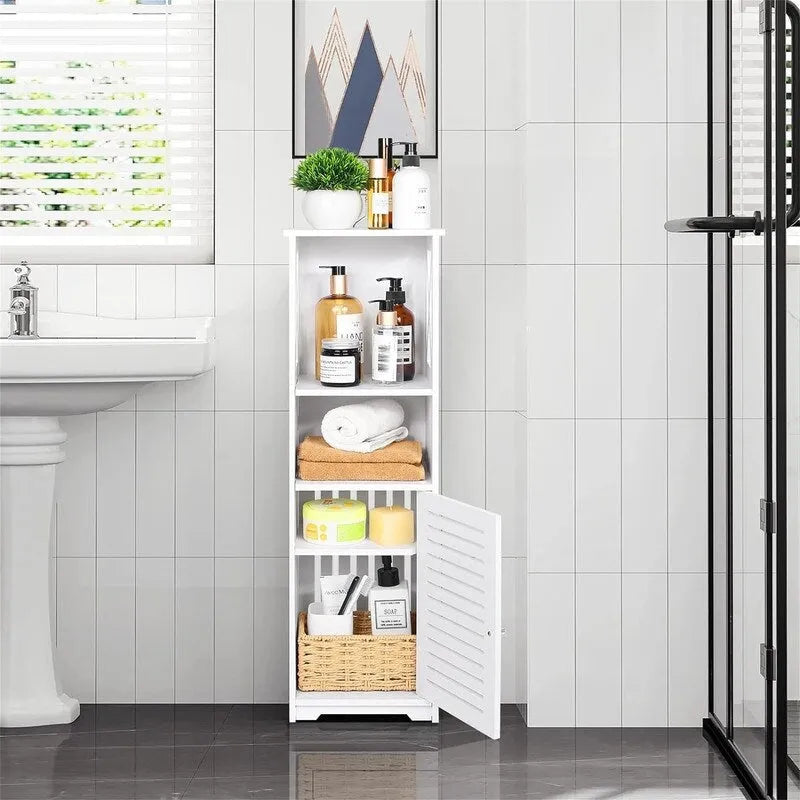 Meuble de Rangement de Salle de Bain Petit Meuble de Salle de Bain Étanche sur Pied - 24P x 20l x 75H cm