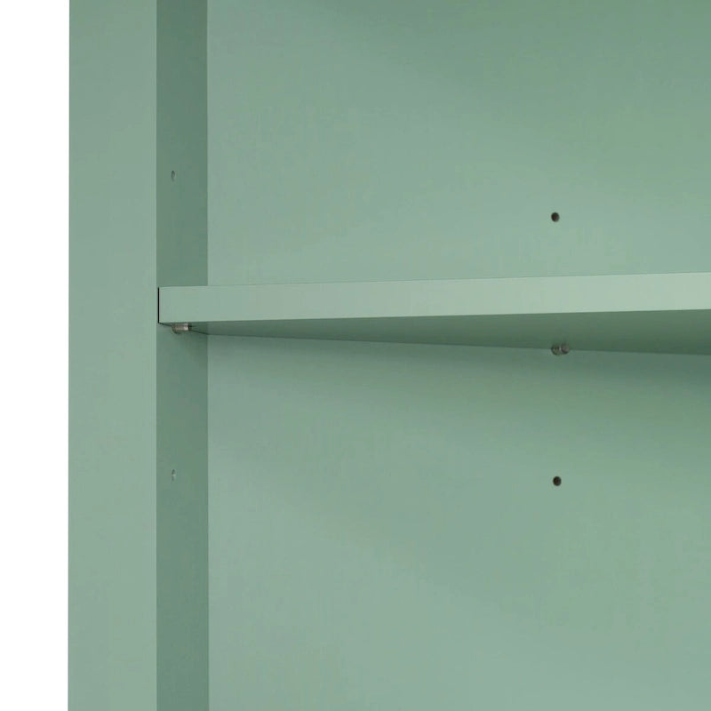 69 Meuble de salle de bain vert à 1 porte Tall Wood avec étagère réglable
