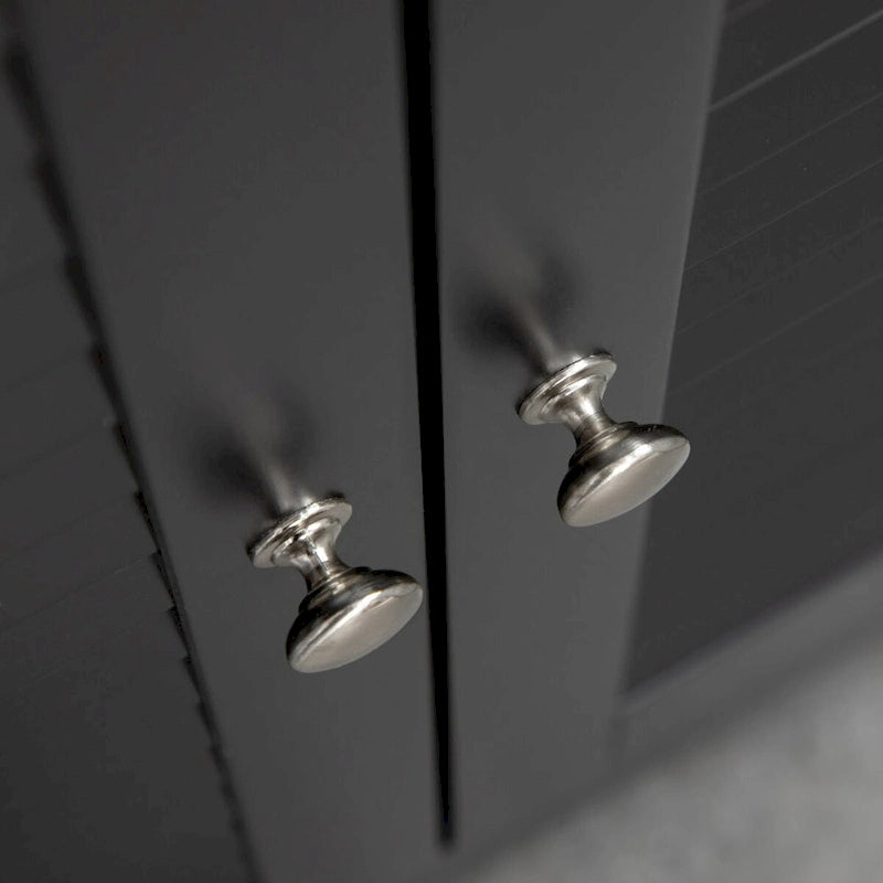 Meuble de rangement haut et étroit pour salle de bain avec portes et étagère