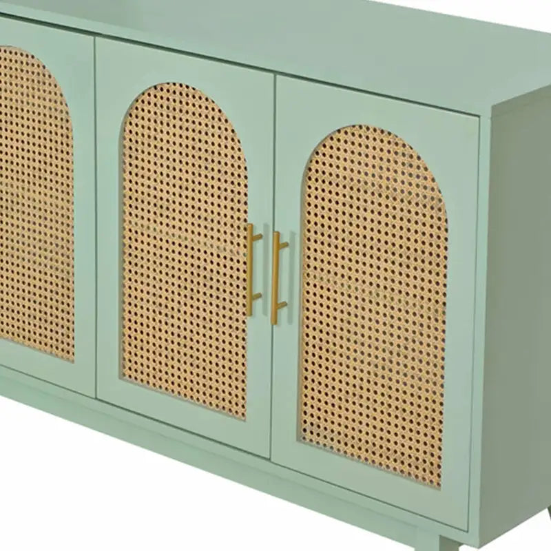 Meuble à 4 portes avec portes en rotin
